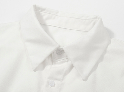 Real Shot 2025 Spring Summer New Design Sense Color Block Elegant Fashion Shirt Dress Women Waist-Cinching Short Dress