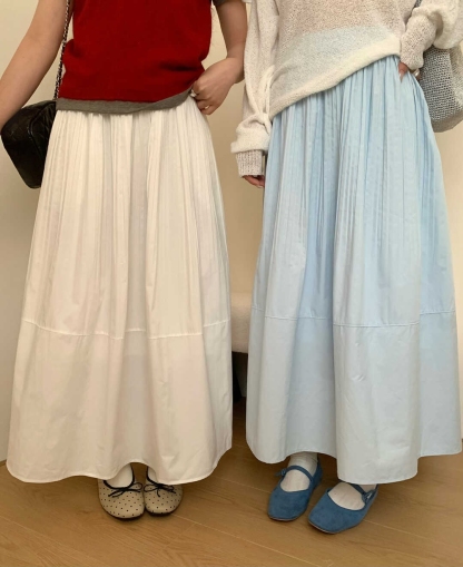 Minimal Casual Midi Skirt 清爽LOOK垂感休闲半身裙*6 Colors