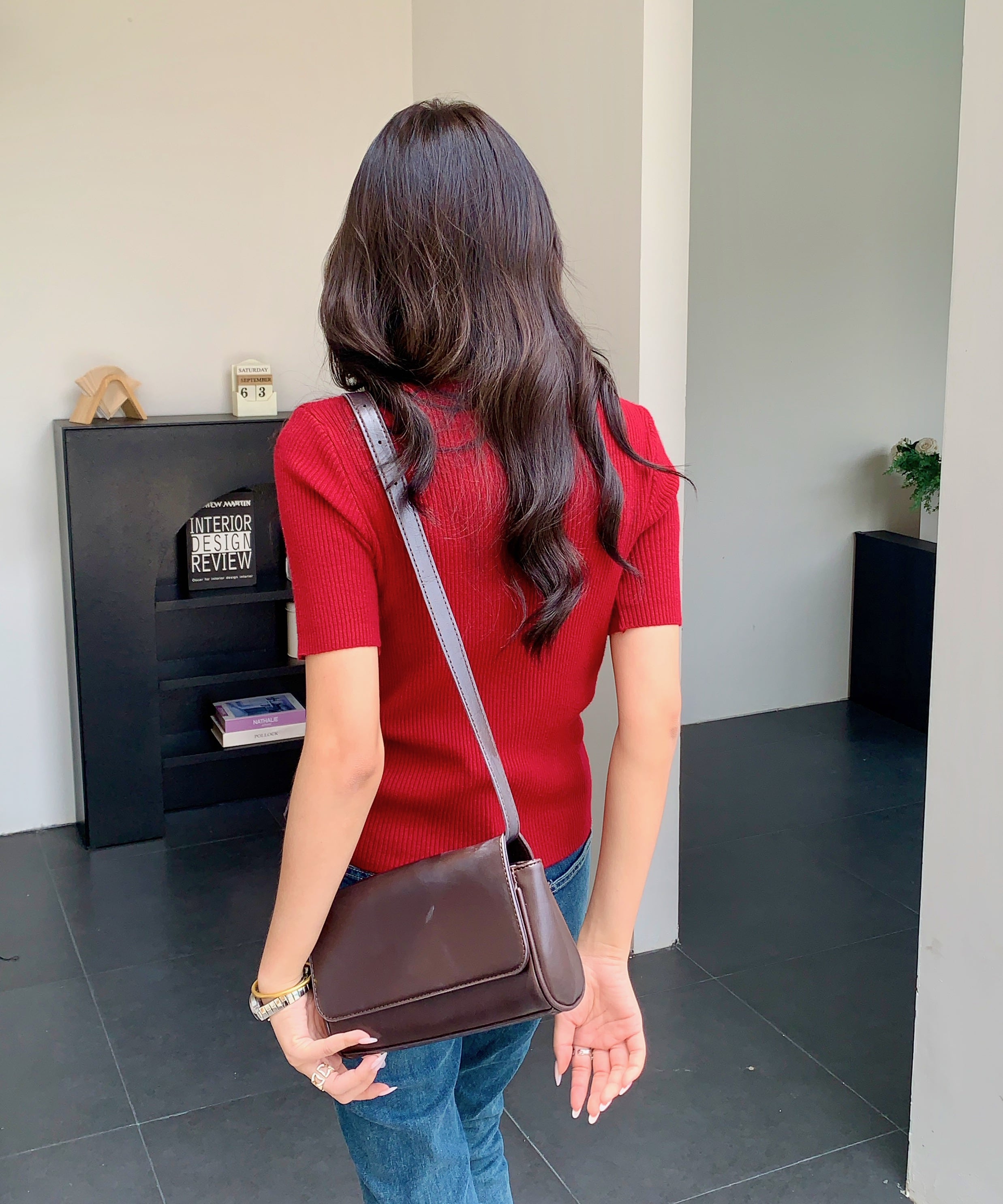 High Neck Ribbed Knit Top 高领罗纹针织上衣*4 Colors