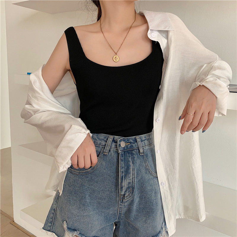 Square Neck Knit Tank 方领针织背心*8Colors