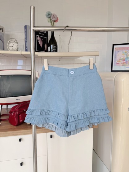 RINA Layered Ruffle Shorts 双层荷叶边短裤*4 Colors