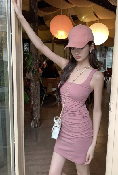 Hot Girl Wrap Dress 纯欲辣妹遮副乳连衣裙*2Colors