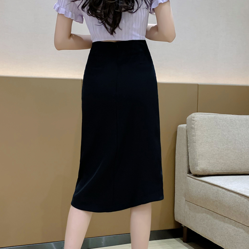 SIGNATURE Asymmetrical Skirt 黑色不规则褶皱半身裙