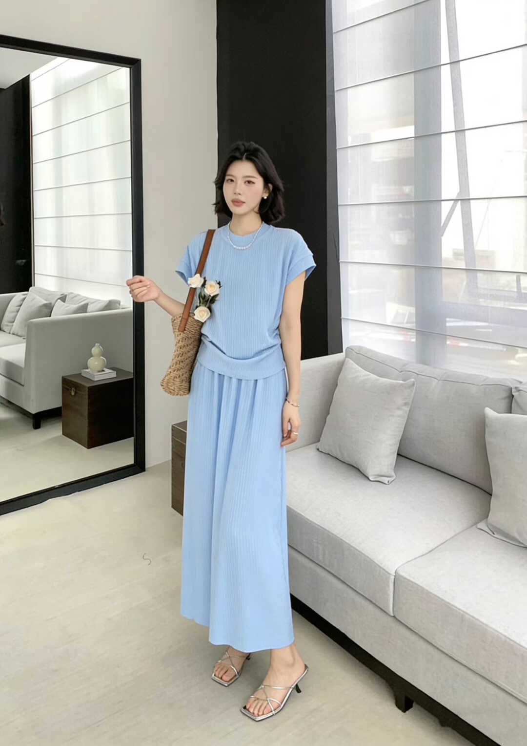 EVERYDAY Casual Tee & Skirt Set 休闲百搭T恤+半身裙套装*5 Colors