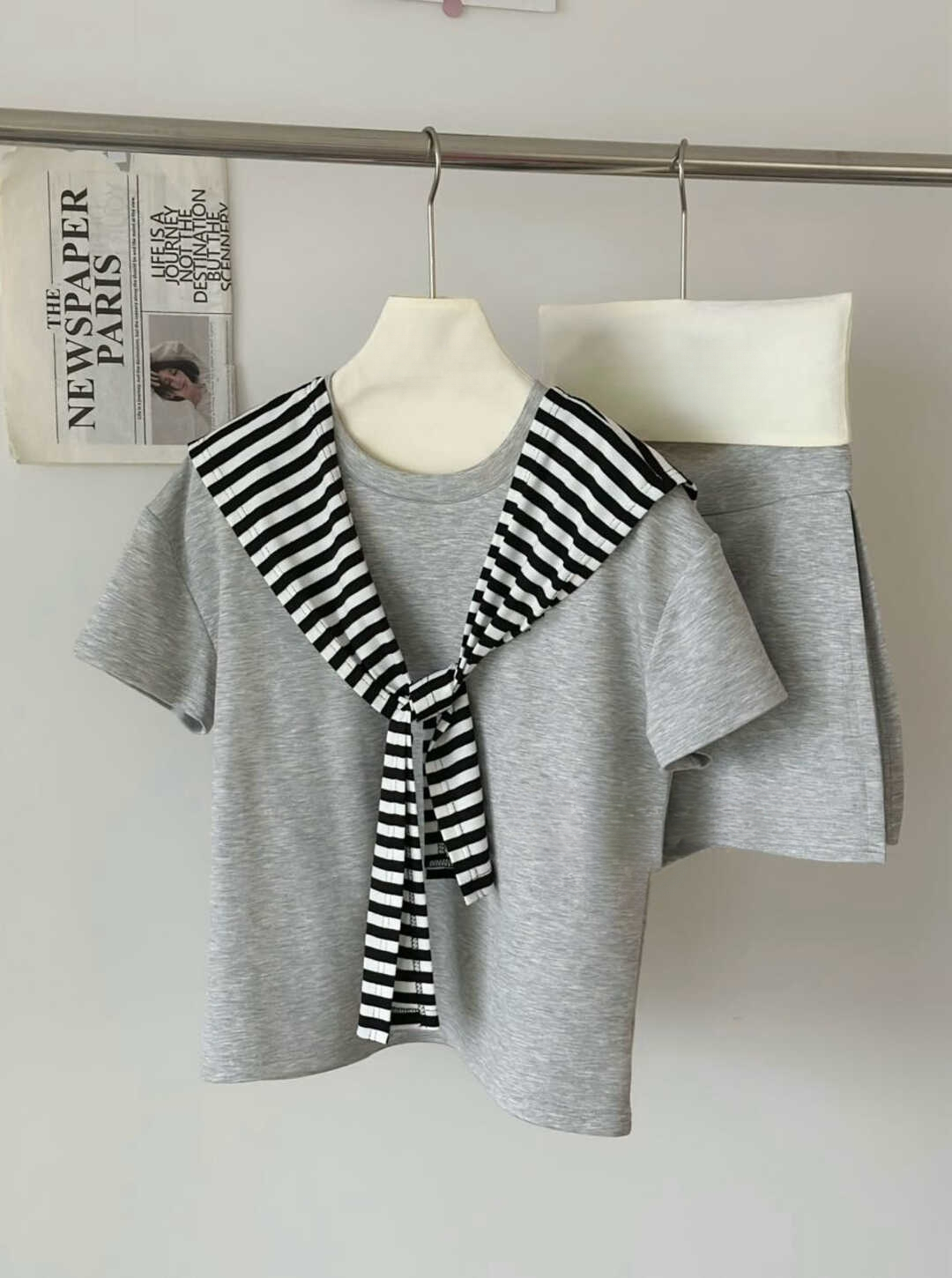 Simple and versatile T-shirt + short skirt-pants简约百搭T恤+短款裤裙*4 Colors