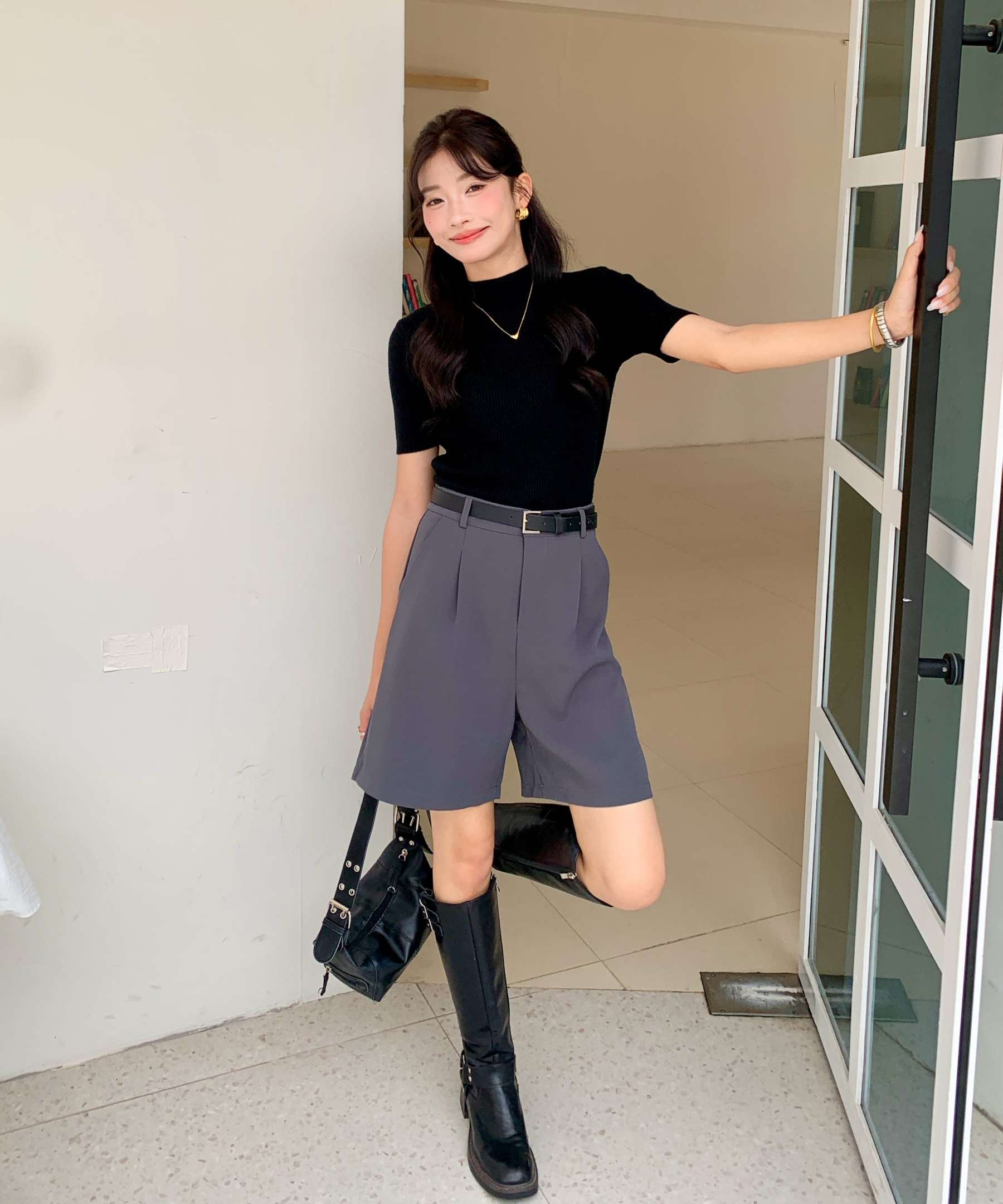 High Neck Ribbed Knit Top 高领罗纹针织上衣*4 Colors