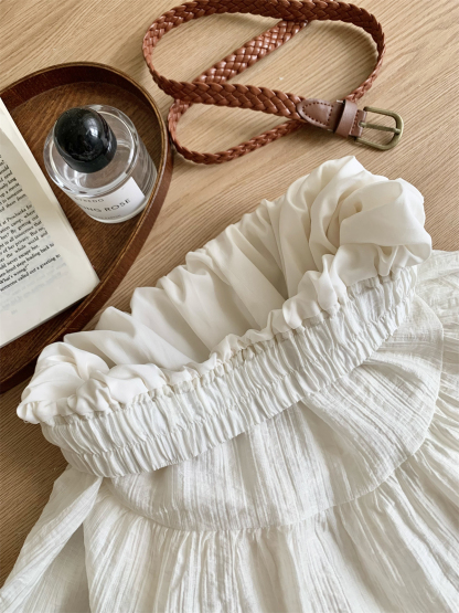 Casual Bow Tie Shirt & Skirt Combo  绑带衬衣+ 休闲短裙2件套*2Colors