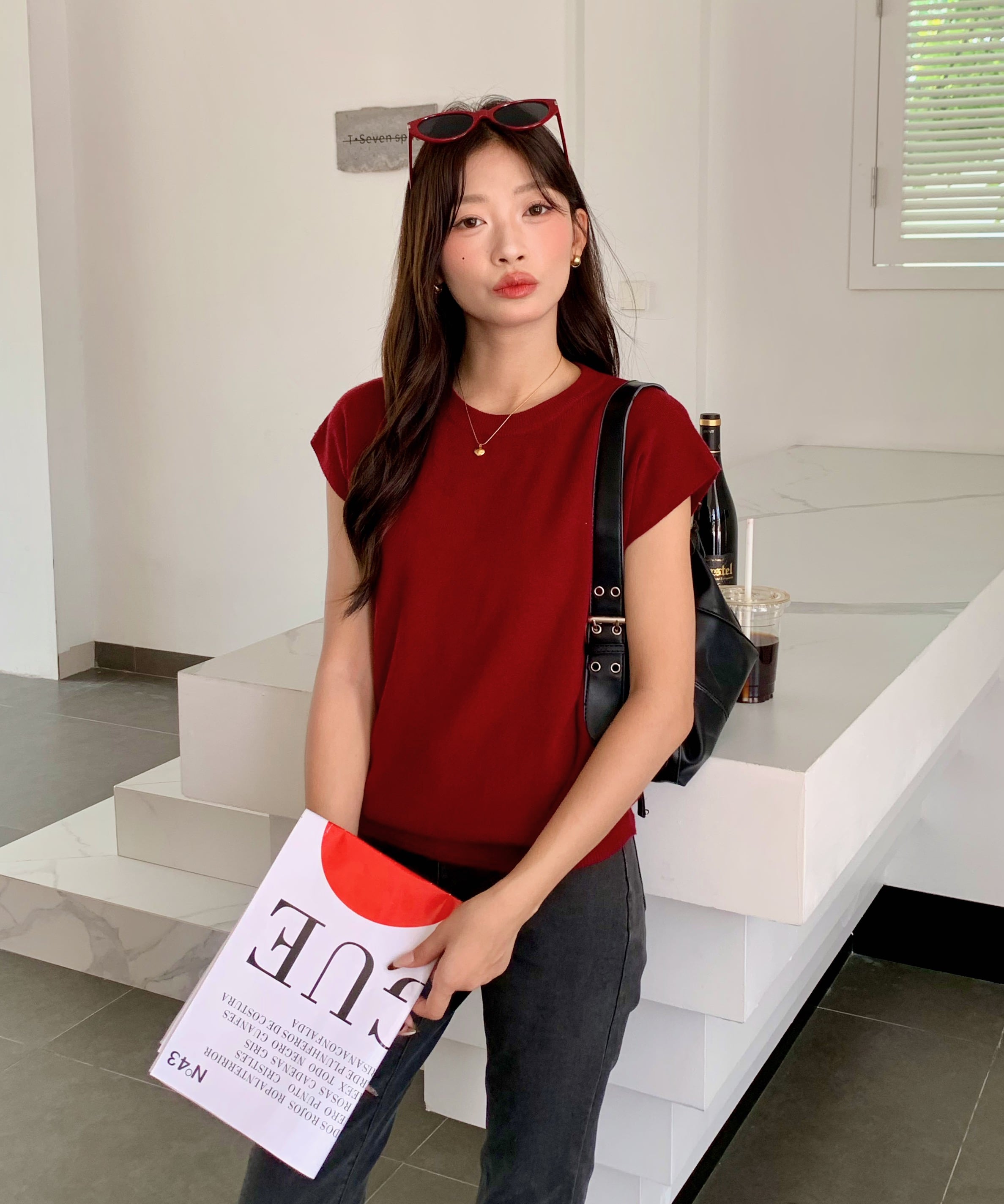 Basic Crew Neck Knit Top基础款圆领针织上衣*7 Colors