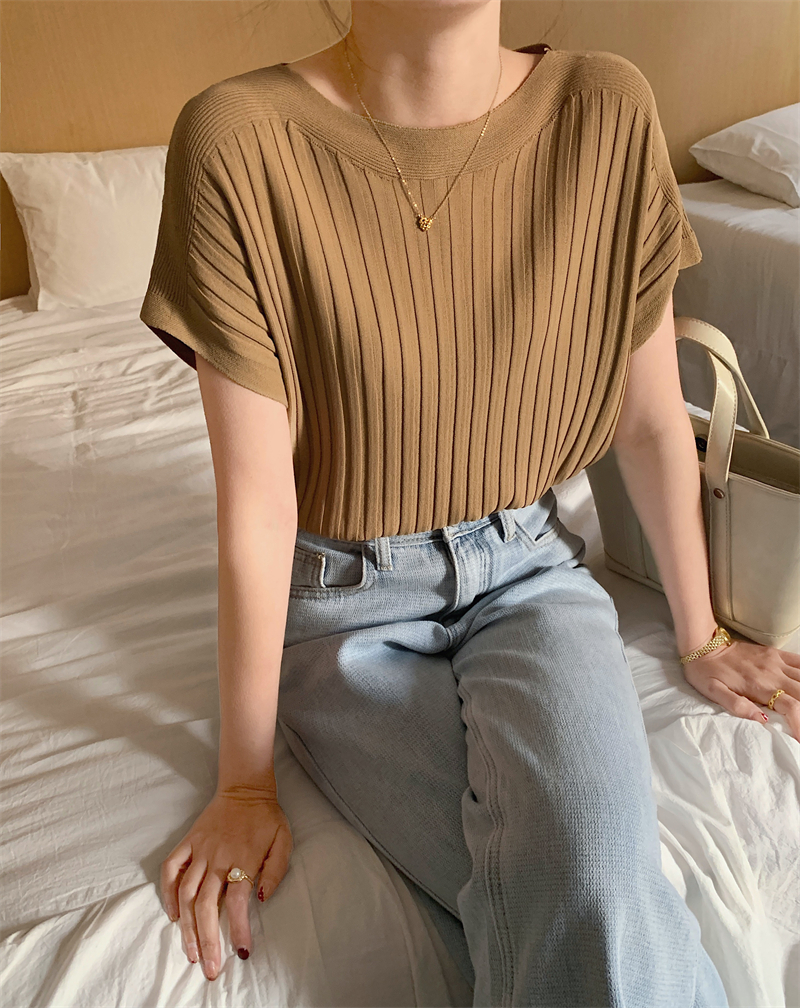 Ice Silk Knit Top 坑条冰丝针织上衣*6色