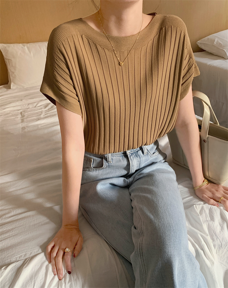 Ice Silk Knit Top 坑条冰丝针织上衣*6色