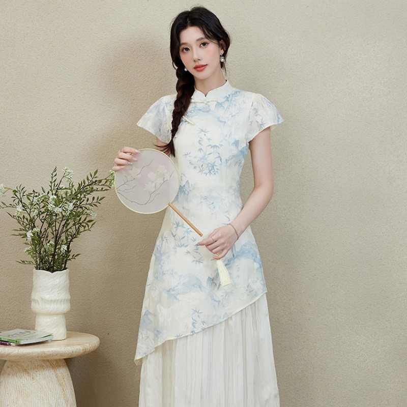 Ink Wash Gradient Dress 水墨晕染连衣裙