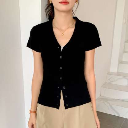 Classic Collared Button-Up Knit 翻领针织开衫*3 Colors