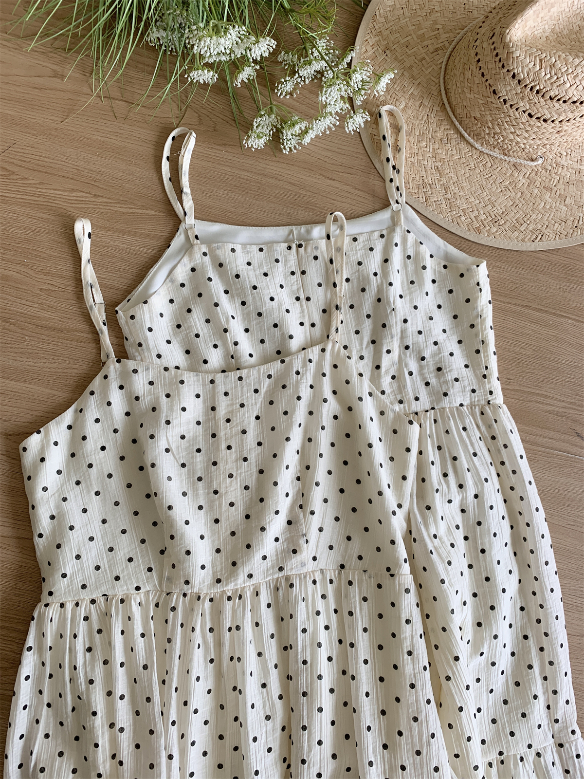 Retro Denim Blouse with Slip Dress复古牛仔衬衫吊带连衣裙两件套