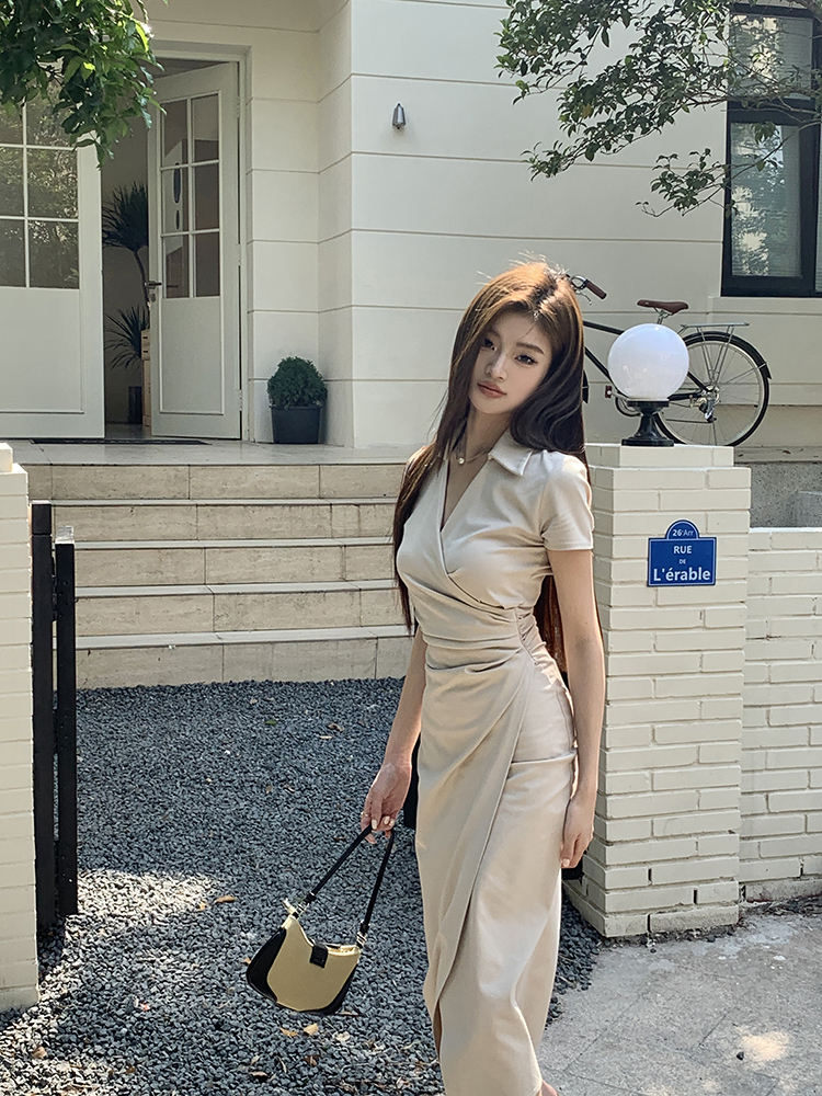 Classy OL Asymmetric Dress 气质OL风不对称连衣裙*2Colors