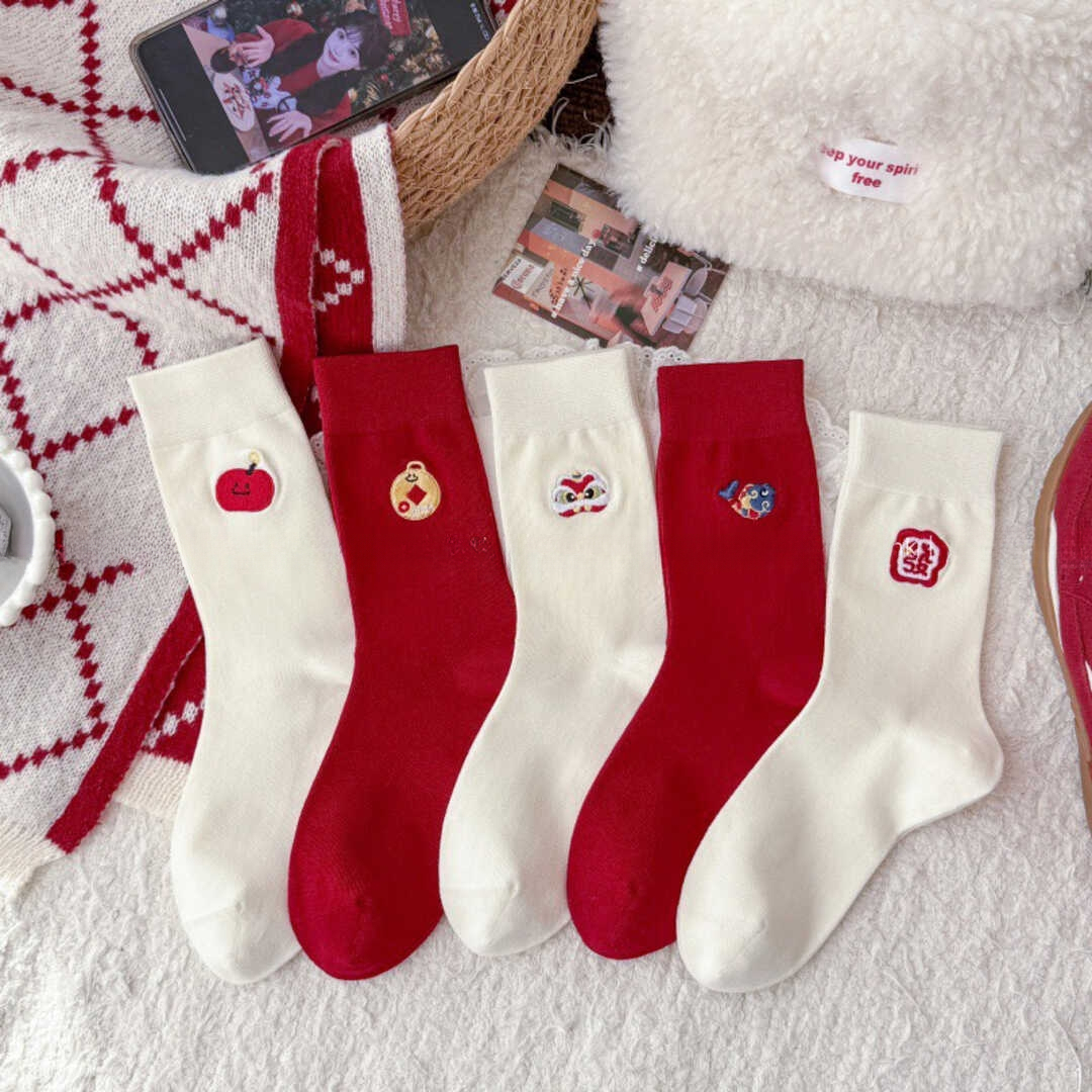 Good Luck & Wealth Socks 苹安发财袜子*4 Design