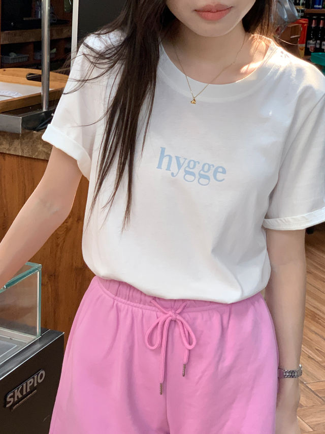 2025 Korean Version Simple Personality Letter Print Casual T-Shirt Summer Versatile Loose Short Sleeve Top for Women