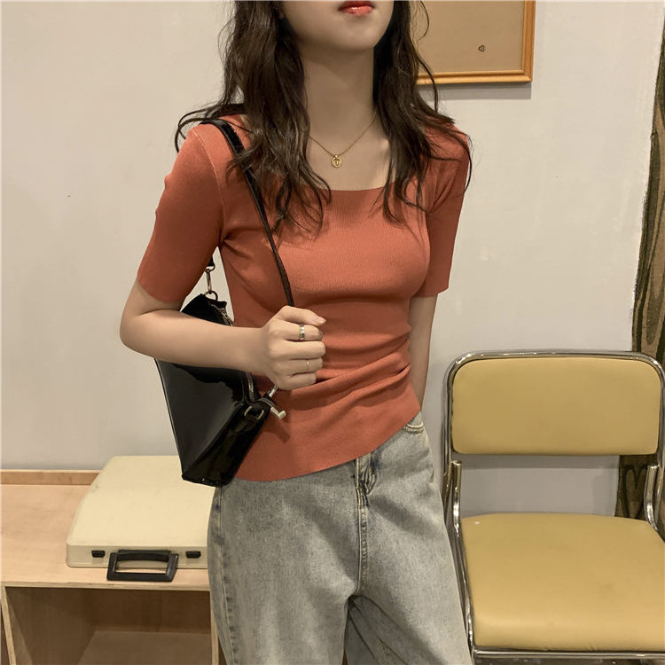 Classic Ice Silk Square Tee 复古方领冰丝T恤*8 Colors