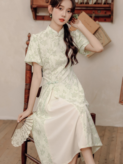 2024 Spring and Summer New Elegant Improved National Style Dress New Chinese Style Girl's Casual Cheongsam Dress 40