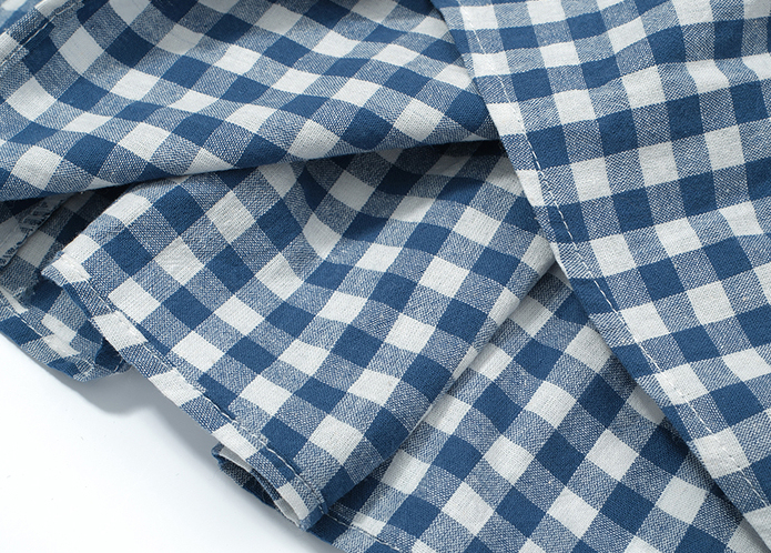 Real shot of the new 2025 spring-summer black, white, and blue plaid off-shoulder strapless design long elegant dress for women