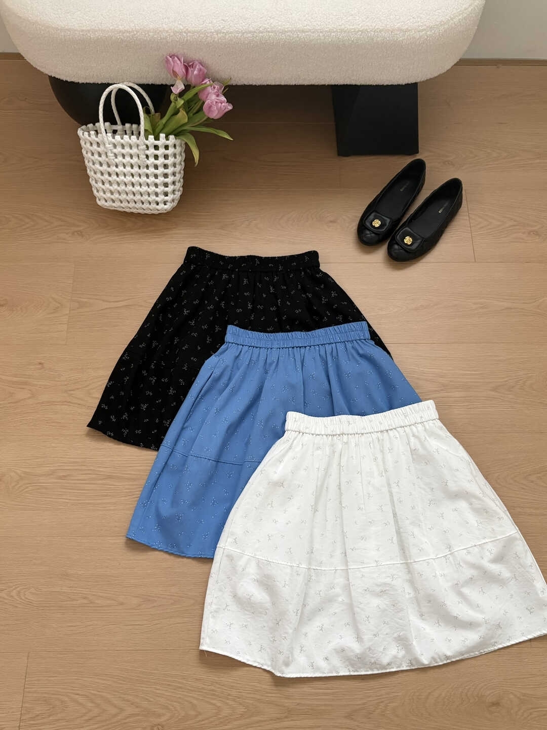 Floral A-Line Mini Skirt 韩系碎花气质A字短裙*3 Colors