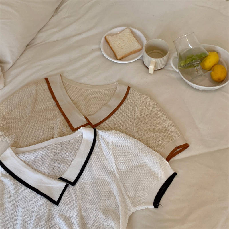 Calina Knit Top 斜方领针织上衣*4 Colors