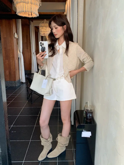 EVERYDAY Linen Layered Shirt 气质通勤亚麻假两件衬衫*2 Colors
