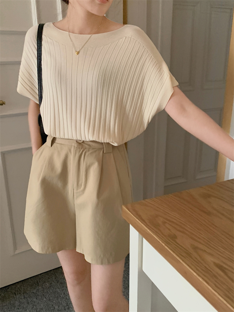 Ice Silk Knit Top 坑条冰丝针织上衣*6色