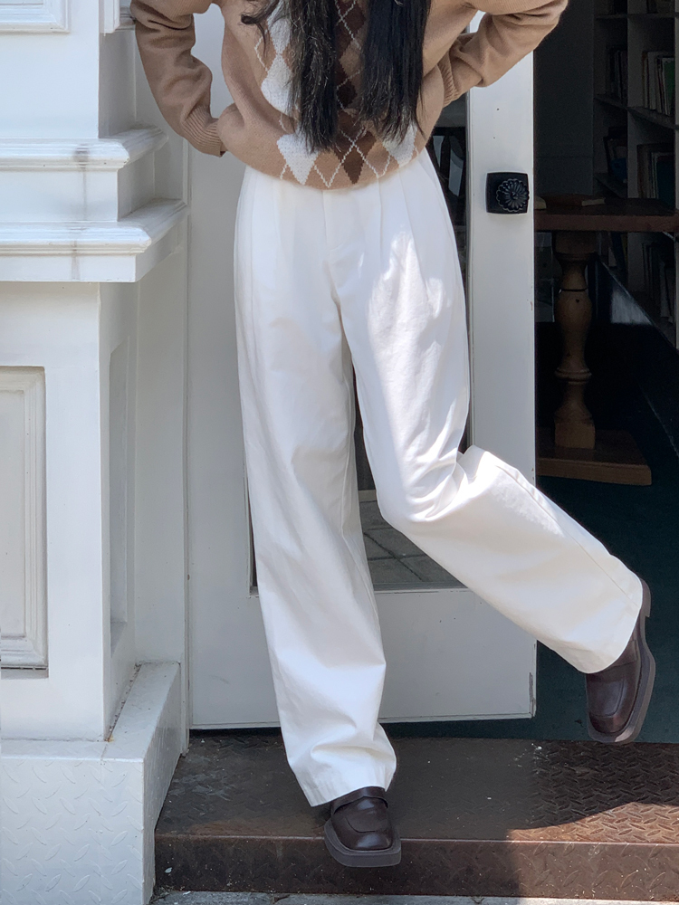  Adjustable Buckle Pleated Pants 调节扣压褶休闲裤*3 Colors