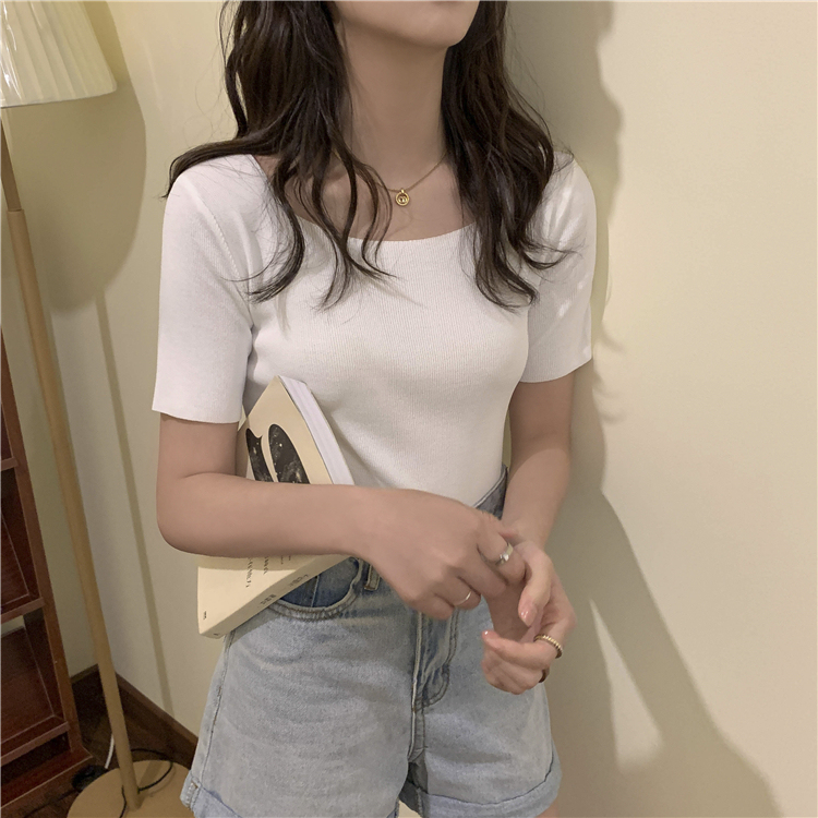 Classic Ice Silk Square Tee 复古方领冰丝T恤*8 Colors