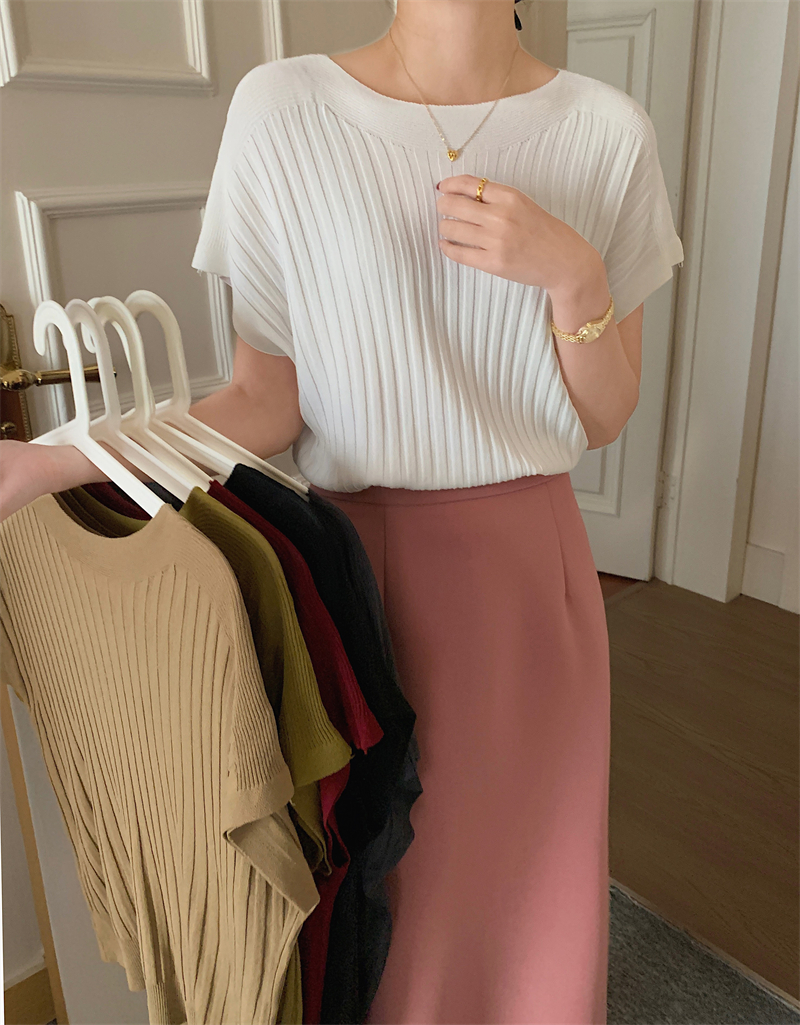 Ice Silk Knit Top 坑条冰丝针织上衣*6色