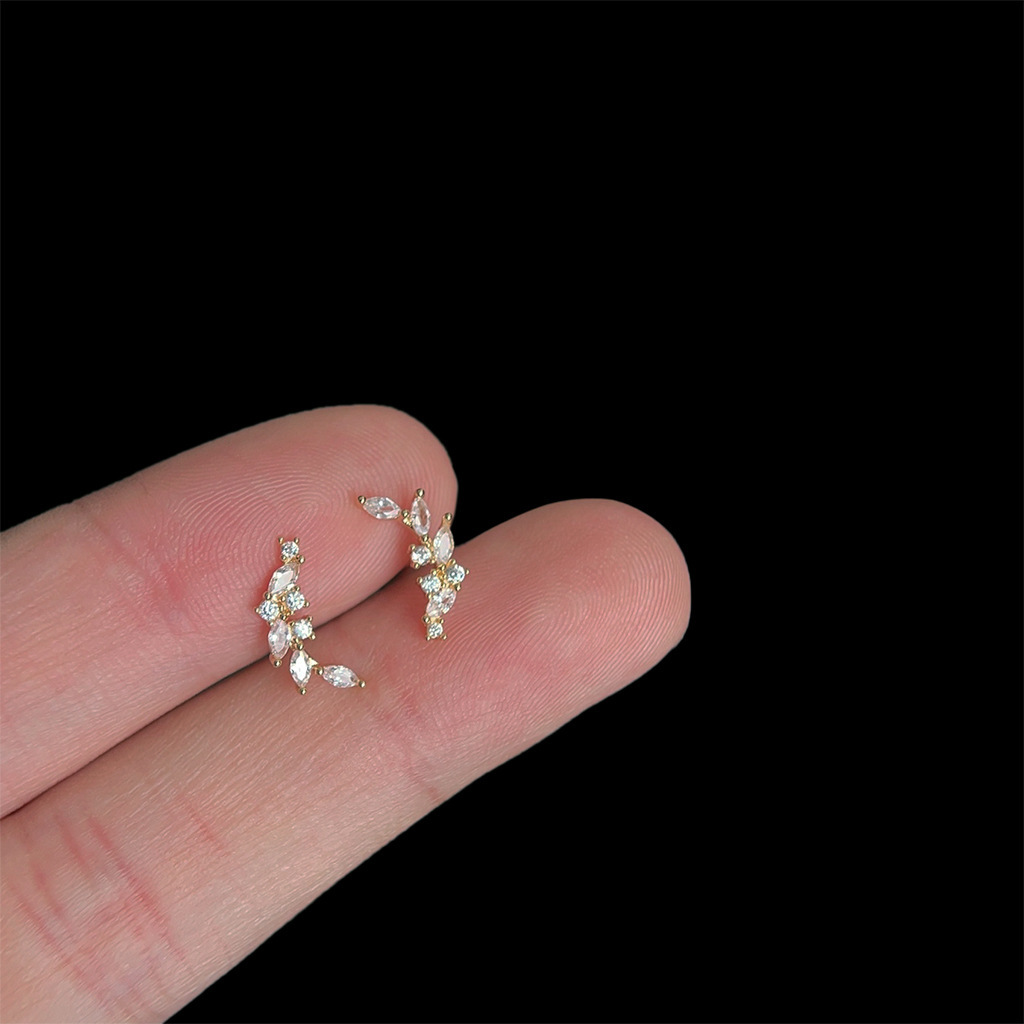 Wheat Zircon Earrings 锆石麦穗耳环