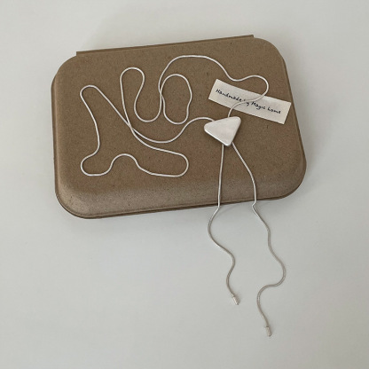 Simple Niche Geometric round Triangle Pull-out Long Necklace for Women Ins Temperament Wild Necklace Sweater Chain