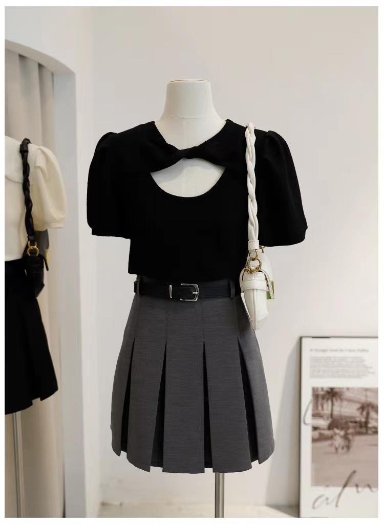 Knot Puff Sleeve T-shirt 纽结泡泡袖T恤 * 3 Colors