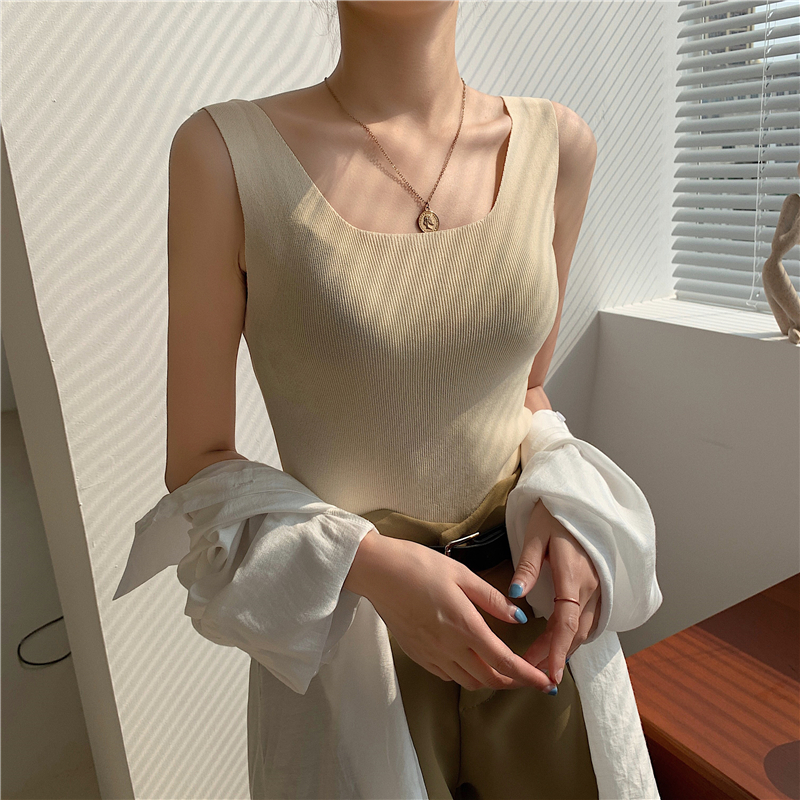 Square Neck Knit Tank 方领针织背心*8Colors