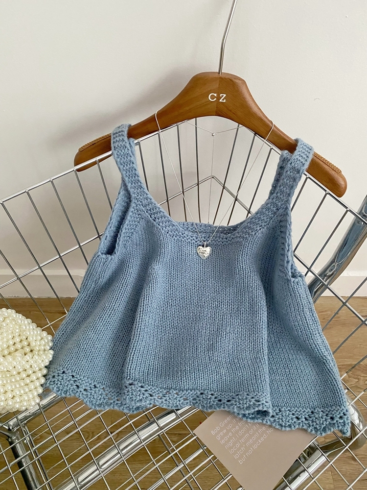 Woven Texture Cami Top 木耳边编织吊带背心*4Colors