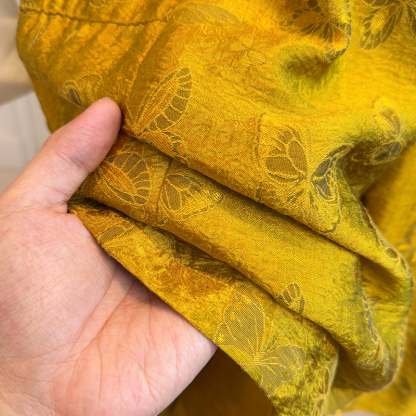 VELVÉ Jacquard Wide-Leg Pants 提花琉璃絲麻八分阔腿直筒裤*4 Color