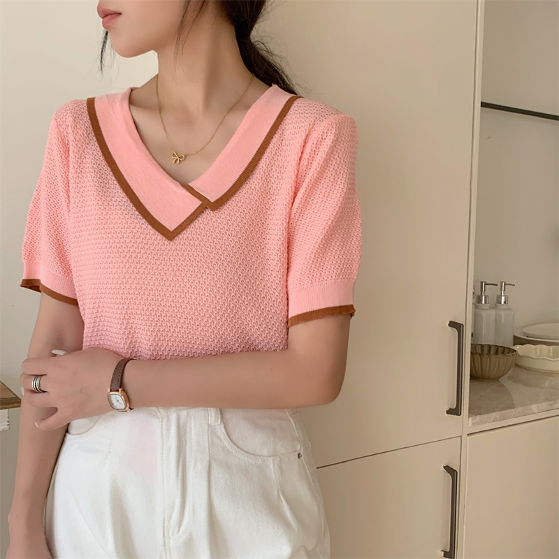 Calina Knit Top 斜方领针织上衣*4 Colors