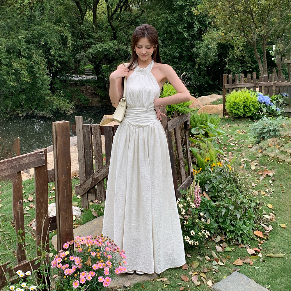 SIGNATURE Striped Tie-Back Dress 露背绑带条纹连衣裙