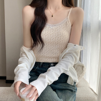 Vintage Floral Lace Cami 碎花蕾丝小吊带*3 Colors
