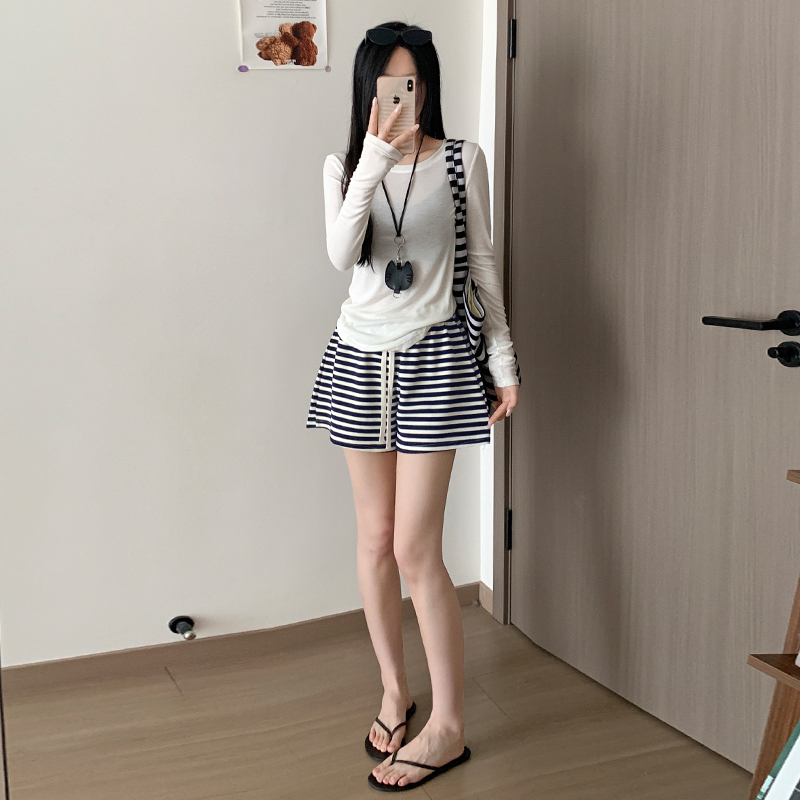 LINEA Striped Wide Leg Pants 条纹休闲阔腿裤*2 Colors