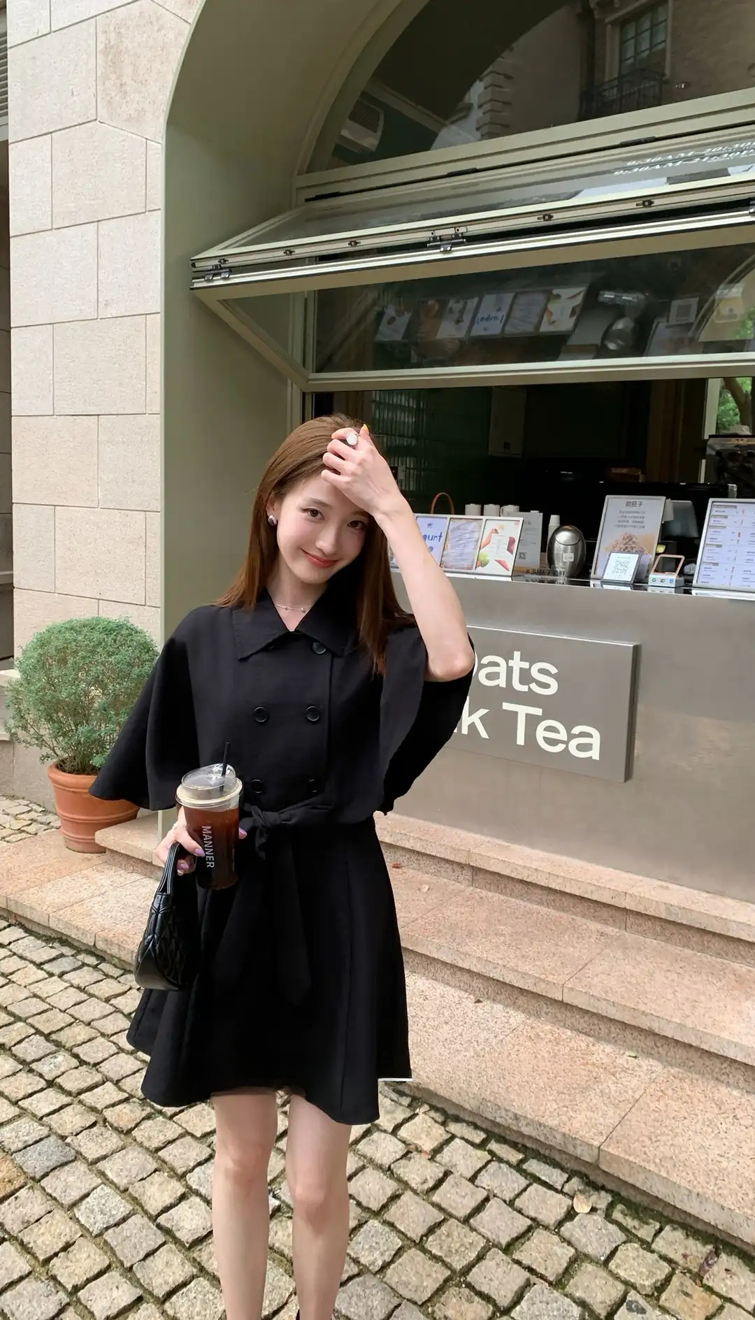 LUXE Cape-Sleeve Dress 千金斗篷设计连身裙 * 3 Colors