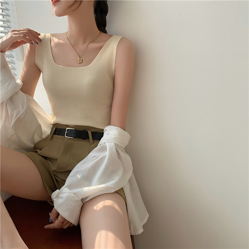 Square Neck Knit Tank 方领针织背心*8Colors