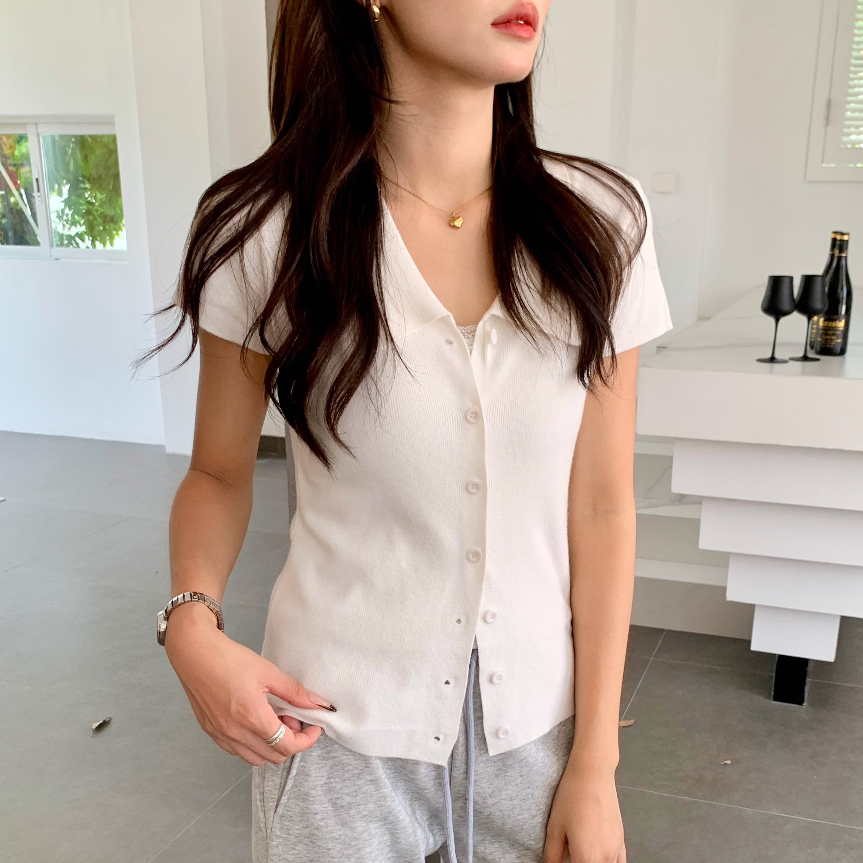 Classic Collared Button-Up Knit 翻领针织开衫*3 Colors