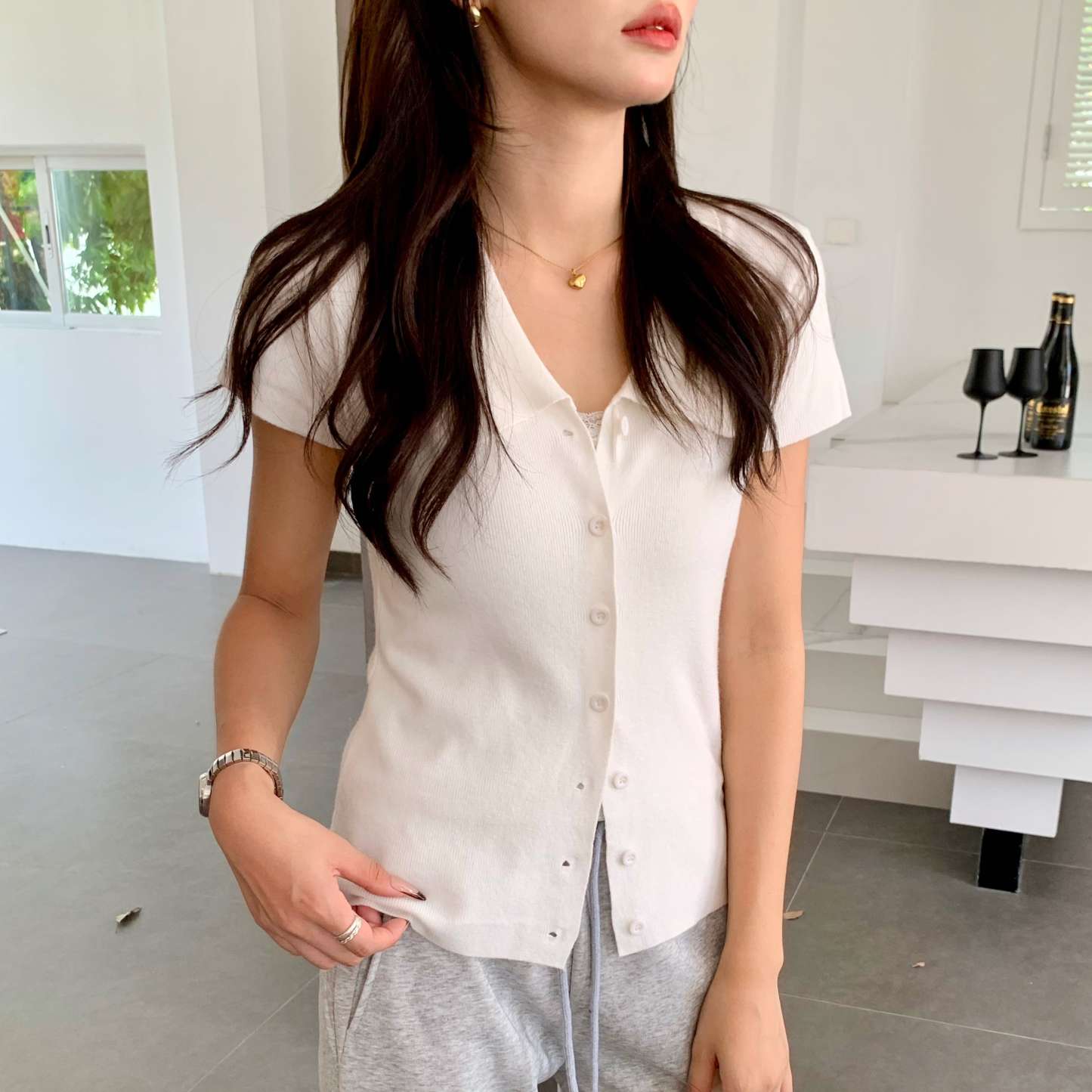 Classic Collared Button-Up Knit 翻领针织开衫*3 Colors