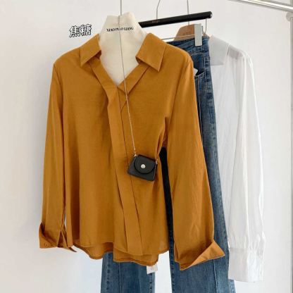  French Style High-End V-Neck Shirt* 6 Colors