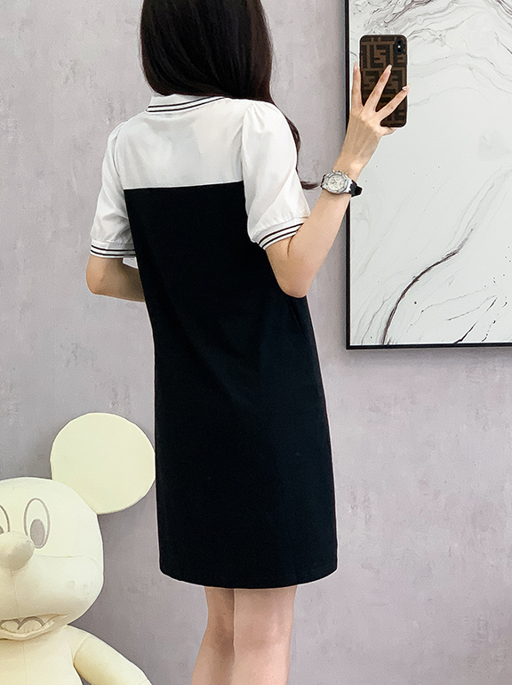 Faux Two-Piece Polo Dress Polo领假两件连衣裙 
