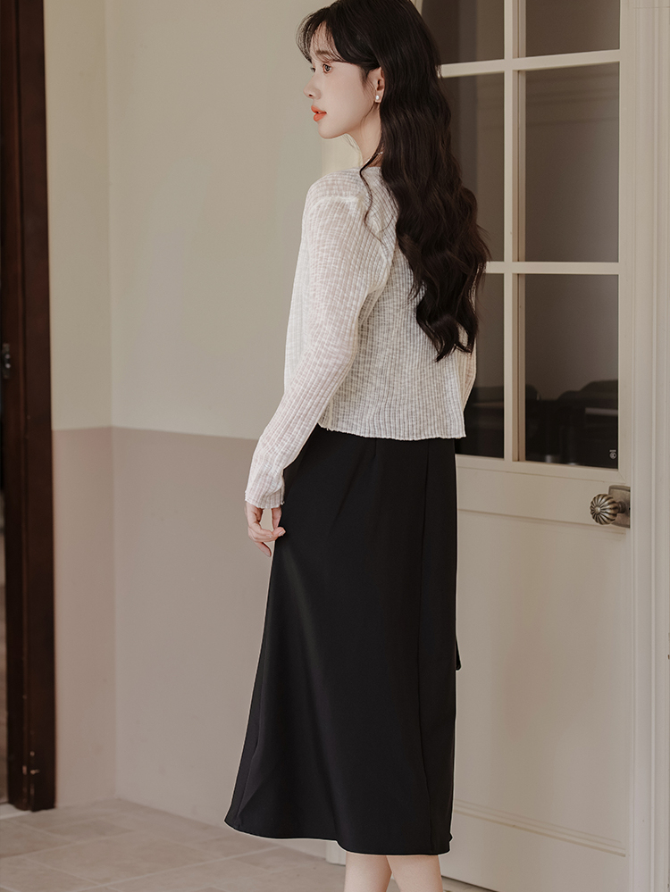 Yunyi Flower Language Black Camisole Dress 2024 New Women's Summer French Style Design Suit 40