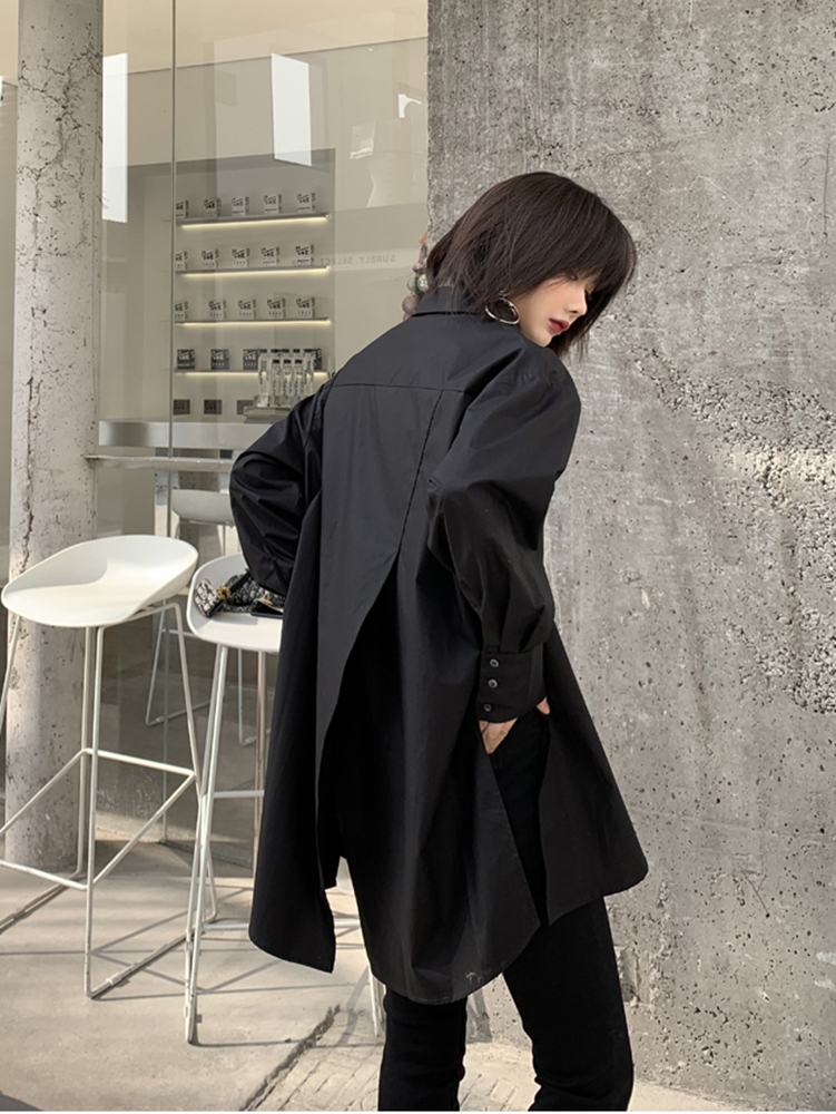 Asymmetric Long Shirt 小众设计不规则长款衬衫 *2  Colors