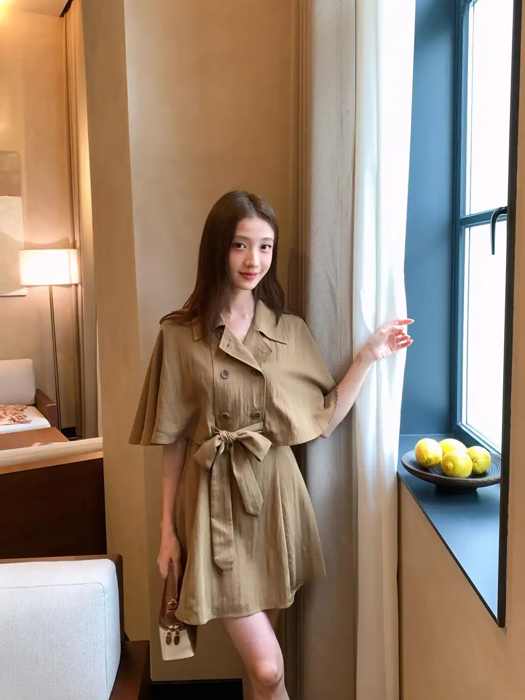 LUXE Cape-Sleeve Dress 千金斗篷设计连身裙 * 3 Colors