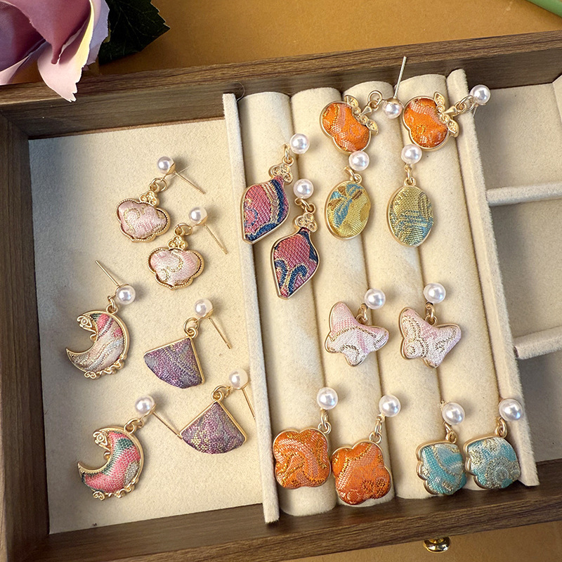 Song Brocade Statement Earrings 宋锦造型耳环* 9 Design